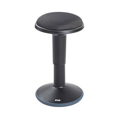 Back2School Express Adjustable Height Wobble Stool, Active Seating Chair with Padded Cushion, Ergonomic Flexible Desk Stool for Teens and Adults, Black