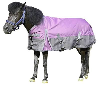 1200D Ripstop Mini Horse/Pony Blanket, Medium Weight 200g Fill - Waterproof Breathable Warm Winter Turnout Blanket for Foal/Weanling/Yearling/Donkey/Mule Violetgrey 66