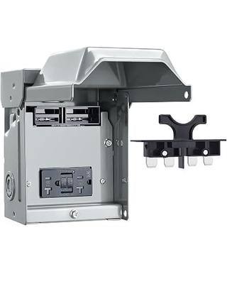 SURAIELEC 60 Amp Non-Fused AC Disconnect Box with Pull-Out Switch and GFCI Receptacle, for Mini Split, Home & Light Commercial HVAC Systems, ETL Listed, No fuses Required
