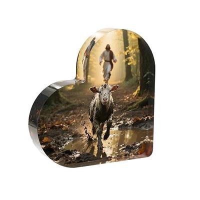 Christian Jesus & Lamb Religious Home Decor Paperweights | Christmas, Easter & Birthday Gift for Women, Mom, Sister & Friends