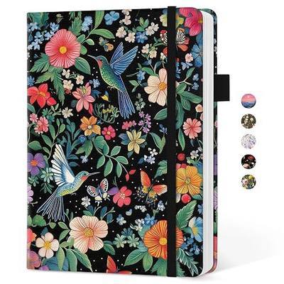 Taja Aesthetic Lined Journal for Women, Pretty 6" x 8" Notebook for Work & Note with 160 College Ruled Pages, Hardcover Leather Notebook for Journaling, Note Taking, Bible Study, Hummingbird