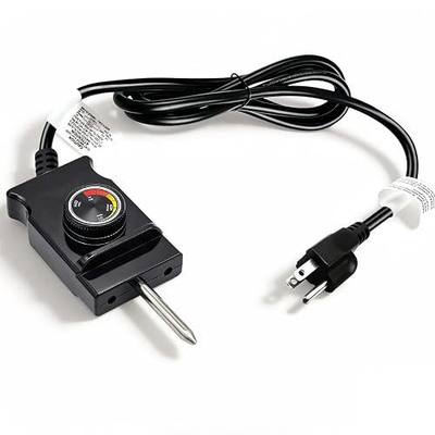 Adjustable Thermostat Controller Probe Cord Fit for Masterbuilt Electric Smoker Replacement Parts, 1.55 Inch Spacing Analog Plug for MB20070210 MB25075517, Compatible with Skillet and Griddle
