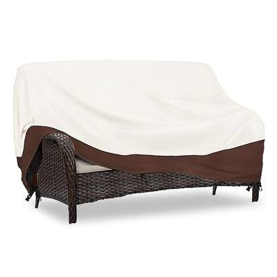 Outdoor Couch Cover, 3-Seater Patio Sofa Covers Fits up to 79" W x 38" D x 35" H, Waterproof Patio Furniture Covers, Beige