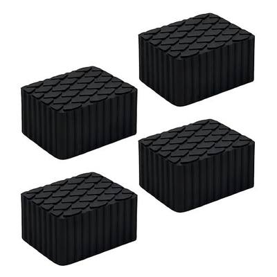 4 Pcs Solid Rubber Auto Lift Pads,6.3" x4.7" x 3.1" Anti Skid Rubber Blocks for Car Lift,Jacks and Racks,Jack Stand Pads 3000Lbs Capacity