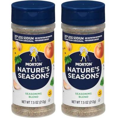 Morton Nature's Seasons Reduced Sodium, 7.5 Oz Spice Shaker, 2 Pack