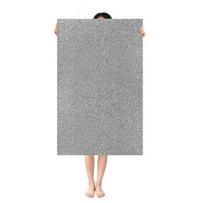 Shower Mat Non Slip: 47.2 x 31.5 Inch Extra Large Shower Mats for Inside Shower with Drain Hole - Soft PVC Loofah Anti Slip Shower Stall Mat for Walk-in Shower and Bathroom, Quick Drying
