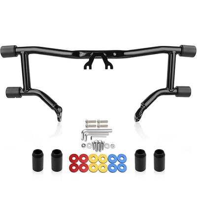 Crash Bar Compatible with Harley Davidson Touring Models 2014-2026, Black Engine Guard Bar for Street Glide Road Glide Road King Electra Glide