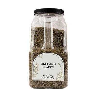 Olive & Vine Oregano Flakes, Earthy & Aromatic, Seasoning for Pizza, Pasta, Salads, with Rich Tradition, Authentic Taste, For Global Recipes (1 Pound)