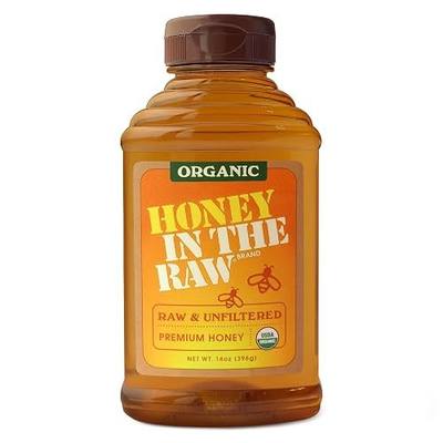 Honey In The Raw, Organic Raw & Unfiltered Honey, 14 oz Squeeze Bottle | Pure Raw & Unfiltered Organic Honey, No Additives, Gluten and BPA Free, USDA Certified, for Coffee, Tea, Baking & More