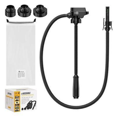 CrestWave Cordless Fuel Transfer Pump Compatible with DeWalt 20V & Milwaukee 18V Batteries,3.2 GPM Auto-Stop Gas Can Pump, 41" Hose, 4 Adapters, Storage Bag, for Gas, Gasoline, Diesel, Kerosene