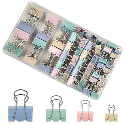 Assorted Sizes Binder Clips Paper Clamps 106 Pcs Large,Medium,Small,X Small,Colored Paper Clips Office Supplies