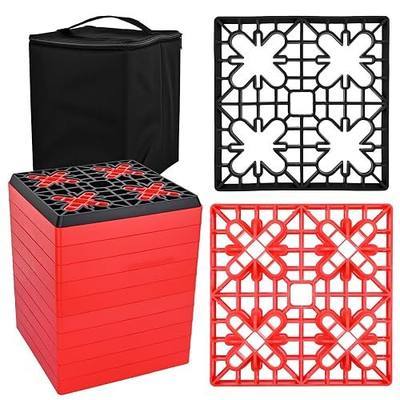 Nilight RV Leveling Blocks 12 Pack Interlocking Design Stabilizer Blocks | 10 Leveling Blocks & 2 Anti-Slip Rubber Covers w/Carrying Bag Customizable Height for Rv Camper Travel Trailer 11,000 Lbs