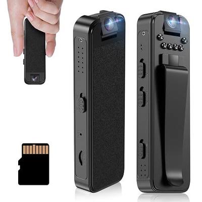Mini Body Camera,Premium Portable 1080P Small Body Camera with Night Vision and Motion Detection Wearable for Office, Law Enforcement, Security Guard (Built- in 128GB Memory Card) (128GB)