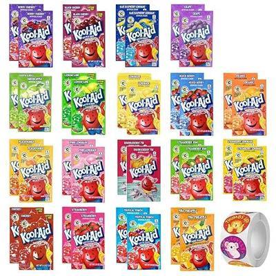 Kool Aid Packets Ultimate Variety (18 Falvors, 36 Packets) - Drink Mix - Includes Cherry, Grape, Lemonade, Mixed Berry, Strawberry, Tropical Punch and more PLUS 5 STICKERS By D.F. LUXURY