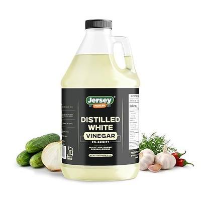 Jersey Pickles Distilled White Vinegar - 128 oz (1 Gallon) | 5% Acidity | Kosher Certified | Ideal for Pickling, Brines & Marinades