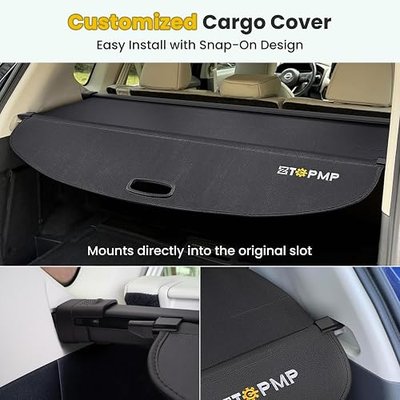 Cargo Cover for Nissan Rogue S SV SL Platinum 2021-2026 | Accessories for 2026 Nissan Rogue Trunk Cover, Leather, Not Fit Nissan Rogue Select or Rogue Sport