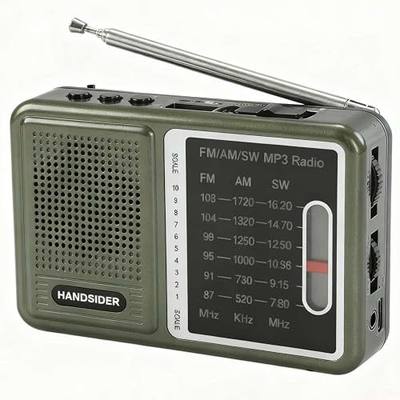 FM AM SW Transistor Radio with Rechargeable Battery, Portable Pocket Radio with MP3 Music Player, Mini Battery Operated Shortwave Emergency Tool, Type C Charging & Headphone Jack(Music Player Version)