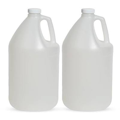 FastRack 2-Pack 1 Gallon Water Bottle Plastic Jug Container with Lid | White Food Grade Gallon Water Jug, BPA-Free, Leak-Proof Pitcher With Lid Fermentation, Brewing, Storage & More