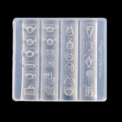 Nail Art Silicone Mold with 3D Candy Design DIY Manicure Template Resin Craft Making Tool