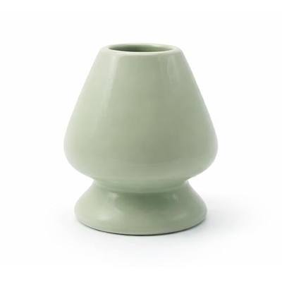 BlendWell Ceramic Matcha Whisk Stand, Green Holder for Bamboo Chasen, Protects Shape and Extends Whisk Life