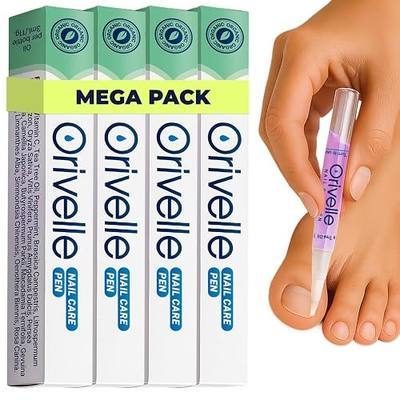 Toenail Care Pen - Extra Strength Toe Nail Remedy - Professional Nail Solution for Fingernail with Tea Tree Oil (Pack of 4)