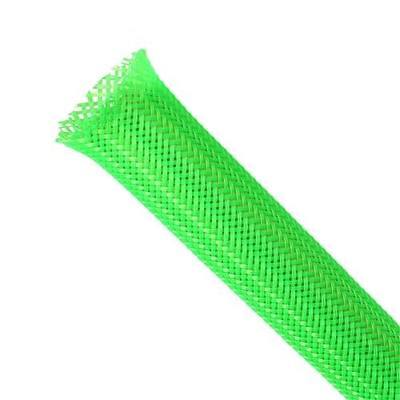 Braided Expandable Cable Sleeve, PET Wire Loom, Flexible Mesh Sleeving Cord Management for TV, Computer, Home Theater, Automotive, Protect Cat from Chewing Cords (Green, 1/8" x 25ft)