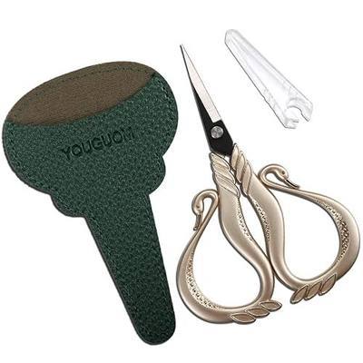 YOUGUOM Little Detail Scissors with Cover, Needlework Scissor for Sewing Embroidery Craft Crochet Cross Stitch Yarn, Sharp Thread Snips