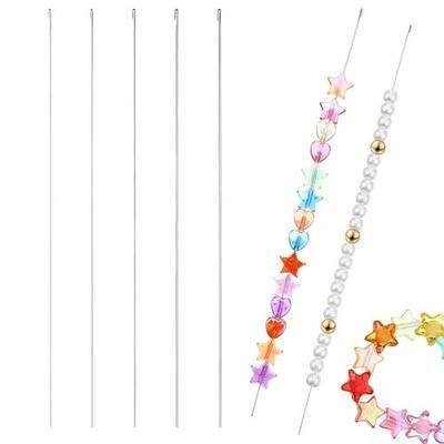 Nogeqi 5 Pcs Bead Threader for Jewelry Making, Bead Spinner Needles, 5 Thickness Styles Beading Needles, Needle-Free Beading Supplies for Beaded Bracelets, Necklaces, DIY Handmade(0.4/0.5/0.6/0.7/0.8m