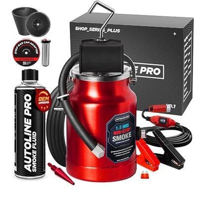 AutoLine Pro EVAP High Volume Smoke Machine Leak Tester with Built-in Air Pump - Shop Series Plus - Automotive Smoke Tester with Best Ranked Smoke Fluid, Premium Cone & Gas Cap Adapter