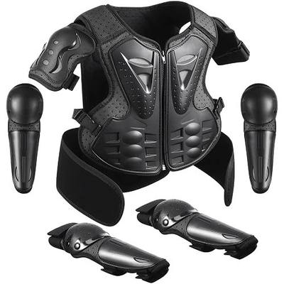 yeesport Youth Chest Protector Motocross Armor, Kids Dirt Bike Gear, Adjustable Youth Motorcycle Jacket with Elbow & Knee Pads for Cycling, Skating, Scooter Riding