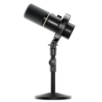 MAONO PD200W Hybrid Wireless Podcast Microphone for PC, Dynamic XLR USB Mic with Desktop Stand, Software, Noise Cancellation, for Vocal Recording, Streaming, Content Creation, Home Studio, Voiceover