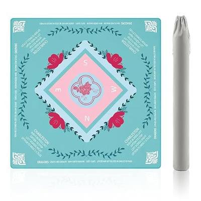 Mahjong Mat for Table 31.5 "x 31.5" American Mah Jongg Mat | Anti-Slip Noise-Reducing Rubber Table Mat Cover with Printed Rules Carrying Bag for Poker,Board Games,Dominoes