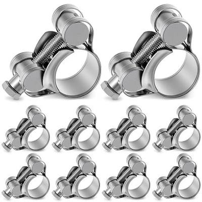 10 Pack T-bolt Hose Clamps Kit 17-19 mm Od Heavy Duty Adjustable 304 Stainless Steel T-slot Clamp for Radiator Constant Tension Exhaust