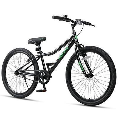 AVASTA Bilbo 18 20 24 Inch Kids Bike for Boys Girls Youth 5-14 Years Old | Retro Style High Carbon Steel Durable Frame, Adjustable Handlebars and Seat, Dual V-Brakes, Single Speed, Kickstand