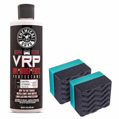 Chemical Guys, VRP Vinyl, Rubber & Plastic Dressing & WonderWave Kit, 16 oz | Water-based VRP dressing plus two foam applicators for an even satin shine on trim, tires and interior plastic