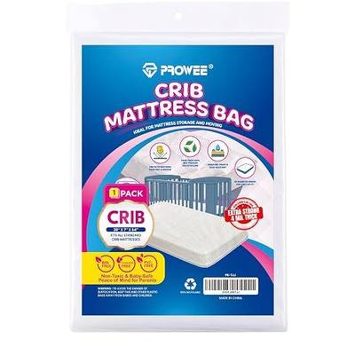 Crib Mattress Storage Bag, Heavy-Duty 4 Mil Thick Waterproof Crib Mattress Moving Bag, Tear-Resistant Cover, 28” x 7” x 64”