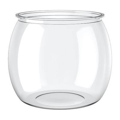Pawfly 0.5 Gallon Mini Plastic Fish Bowl, Unbreakable Small Fishbowl Desktop Aquarium, Clear Round Plastic Fish Tank for Small Fish, Shatterproof Betta Fish Tank Goldfish Bowl, Decorative Globe Vase