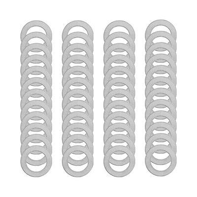 Compatible M10×16MM Steel Shim Washer Set 48pcs (0.1/0.2/0.3/0.5mm Each 12pcs) – Precision Thin Shim/Flat Stainless Spacer Washers for M10 Bolts, Electronics & Mechanical Repair