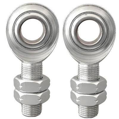 1/2" Rod End Bearings Chromoly Steering Shaft Support Kit Spherical Rod End 1/2-20 Right Hand Male Thread with Jam Nuts - 2PCS