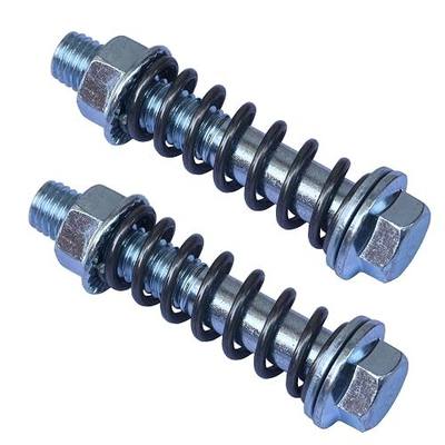 2PCS Car Exhaust Manifold Bolts (M10x1.5 mm) | Exhaust Bolts and Nuts Kit with Springs for Muffler System Repairing, Exhaust Flange Bolts Car Accessories for Most Cars