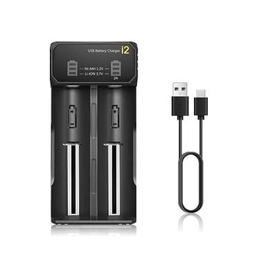 18650 Battery Charger for 3.7V/3.6V Li-ion Batteries 26650 18650 21700 14500 16340(RCR123), Ni-MH/Ni-Cd AA AAA C Batteries-Upgraded