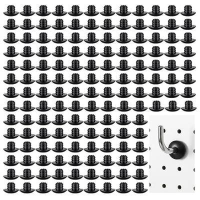 150Pcs Pegboard Hook Locks Silicone Peg Board Locks Stoppers (Black) | Fit for 1/4 Inch Peg Board for Stopping Hooks Round Holes for Hanging Stopping (Black)