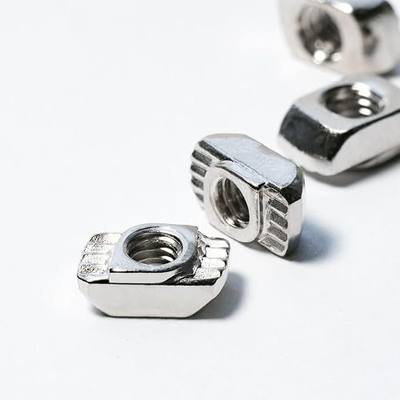 200 Pieces 2020 Series M5 T Nuts, Hammer Head Fastener, Nickel Plated Carbon Steel M5 T Slot Nuts Aluminum Extrusion Hardware Accessories