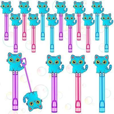 RoundFunny 24 Pcs Blue Cat Mini Bubble Wands Party Supplies Favors Decorations Kawaii Bubbles Sticks Wands for Fan Meeting Anime Theme Birthday Party Goodie Gift Bag Outdoor Activity