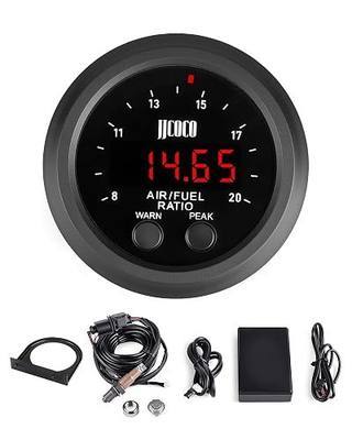 Wideband Air/Fuel Ratio AFR Gauge Kit with LSU 4.9 O2 Sensor Digital AFR Controller Gauge Wideband UEGO 52mm (2-1/16”) LED Display