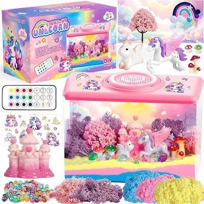 HYASIA Unicorn Light-Up Terrarium Kit for Kids - Night Light with Remote & Music, DIY Arts and Crafts for Kids Ages 8-12, Perfect Birthday Hoilday Graduation Gifts for 4-12 Year Old Girls