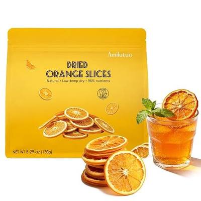 Dried Orange Slices, 150G/5.3OZ (35-45Slices) Dehydrated Orange Slices, Individually packaged, NO Additives Dry Orang-e Slice-s for Christmas Decorations, Scented Candles, Tabletop Decorations