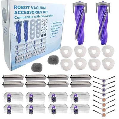 Replacement Accessories Parts Kit Compatible with Narwal Freo Z Ultra - Includes 8 Dust Bags, 8 Mop Pads, 8 Filters, 8 Side Brushes, 2 Rubber Main Brushes,2 Baseboard Rags