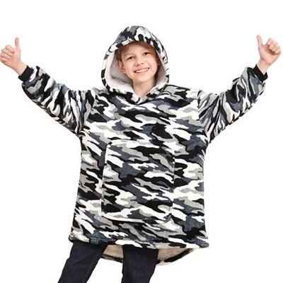 Game Controller Wearable Blanket Hoodie for Boys Gamer Oversized Hoodie for Kids