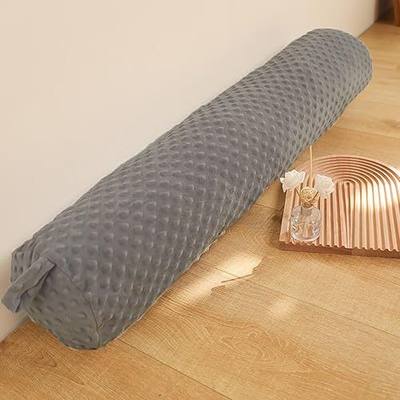 Long Body Pillow 59Inch Dark Grey Bolster Bed Cushion for Adults with Removable Cover Long Round Plush Bed Pillows for Bed Neck Leg Pain Relief Hugging Sleeping